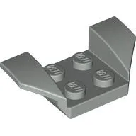 Mudguard 2 x 4 with 2 x 2 Studs and Flared Wings / Light Gray