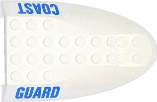Lego Aircraft Fuselage Aft Section Curved Top 6 x 10 with Blue 'COAST' and 'GUARD' Pattern on Both Sides (Stickers) - Sets 60013 / 60015