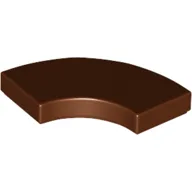 Tile 2 x 2 Curved, Macaroni / Reddish Brown
