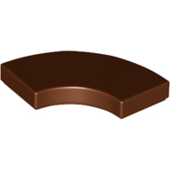 Lego Tile 2 x 2 Curved, Macaroni / Reddish Brown