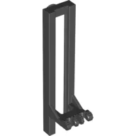 Forklift Mast Wide 1 x 2 Hinge Plate Locking with Rubber Belt Holder / Black
