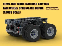Heavy-Duty Twin Axle with Twin Wheels, sprung and driven (Arocs Scale)