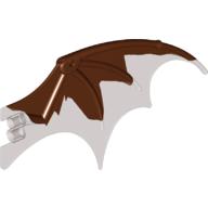 Lego Creature Body Part, Dragon Wing 19 x 11 with Marbled Trans-Brown Pattern / Reddish Brown
