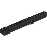 Lego Crane Arm Outside, Wide with Pin Hole at Mid-Point / Black