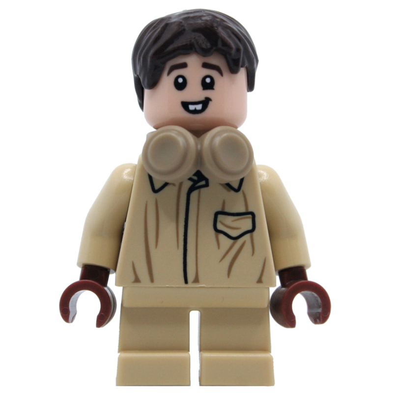 Lego Neville Longbottom, Tan Shirt, Headphones, Short Legs