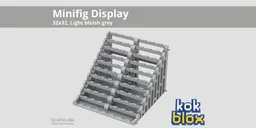 Minifig Display, 32x32, Light Bluish Grey