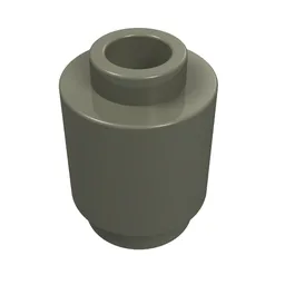 Brick Round 1 x 1 Open Stud / Dark Gray