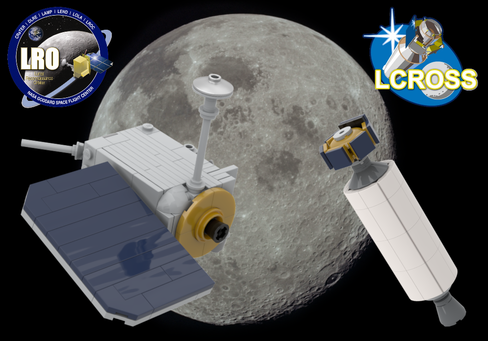 Lego Lunar Reconnaissance Orbiter and LCROSS with Centaur Upper Stage