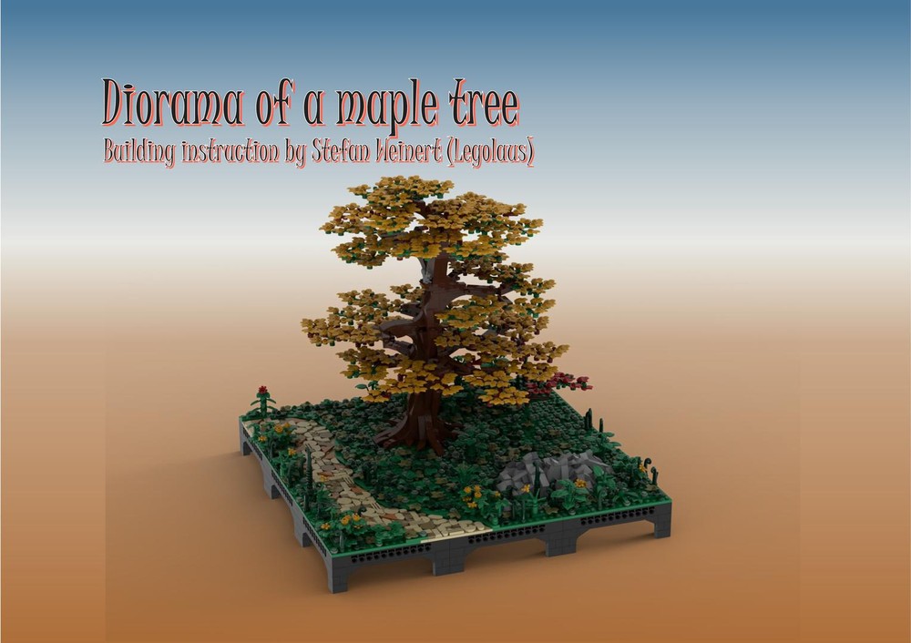 Lego Diorama of a maple tree