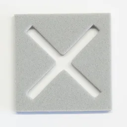Cone Base 6 x 6 with 'X' Cutout / Light Bluish Gray
