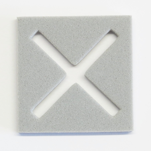 Lego Cone Base 6 x 6 with 'X' Cutout / Light Bluish Gray