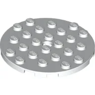 Plate Round 6 x 6 with Hole / White