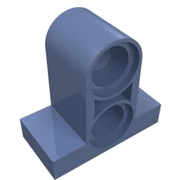 Technic Pin Connector Plate 1 x 2 x 1 2/3 [Two Holes On Top] / Sand Blue