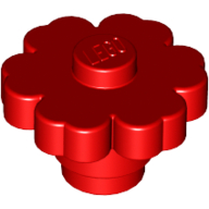 Lego Plant, Flower 2 x 2 - Round [Solid Stud] / Red