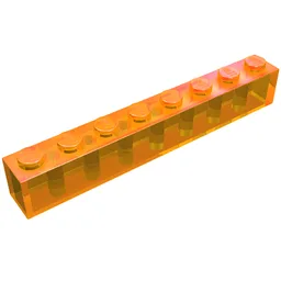 Brick 1 x 8 / Trans-Orange