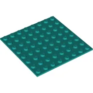 Baseplate Special 8 x 8 with Adhesive Backside / Dark Turquoise