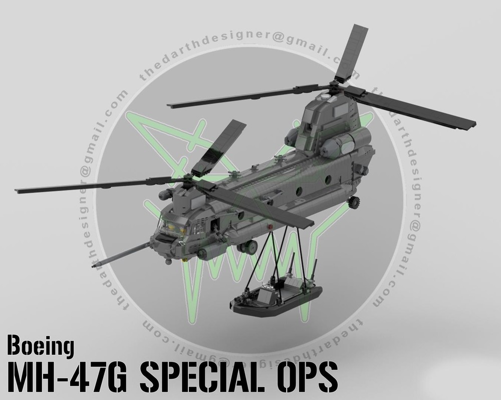 Lego Boeing MH-47 G Special Ops Chinook | 1:33 Minifig Scale