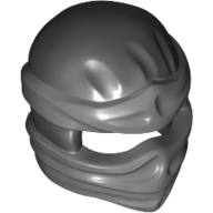 Lego Wrap with Short Back Knot, Dark Bluish Gray Pattern / Black