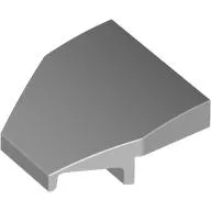 Brick Wedged, Curved 2 x 2 x 2/3 with Notches 27° / Light Bluish Gray