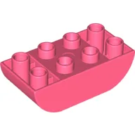 Duplo Brick 2 x 4 Curved Bottom / Coral