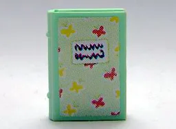 Minifigure, Utensil Book 2 x 3 with Red and Yellow Butterflies Diary Pattern (Stickers) - Set 3211