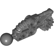Lego Large Figure Skeletal, Limb, with Ball Joint, and Gear with Axle Hole (Toa Hordika) / Dark Bluish Gray