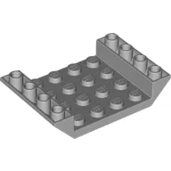 Brick Sloped Inverted 45° 6 x 4 Double with 4 x 4 Recessed / Light Bluish Gray