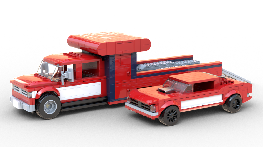 Lego Tom McEwan's "Mongoose" Duster and Dodge D700 Hauler