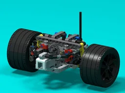 Lego Mindstorms forward suspension with speedometer
