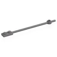 Bar 1 x 12 with 1 x 2 Plate End with Solid Studs and 1 x 1 Round Plate End / Flat Silver