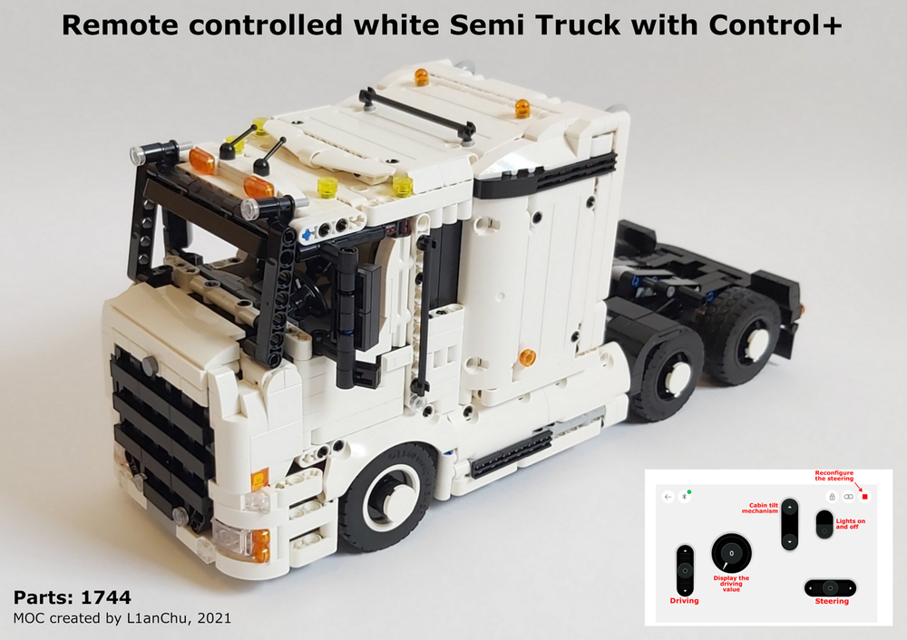 Lego Control+ Remote Controlled Semi Truck White (Powered Up)