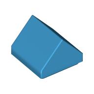 Lego Brick Sloped Double 45° 1 x 1 / Dark Azure