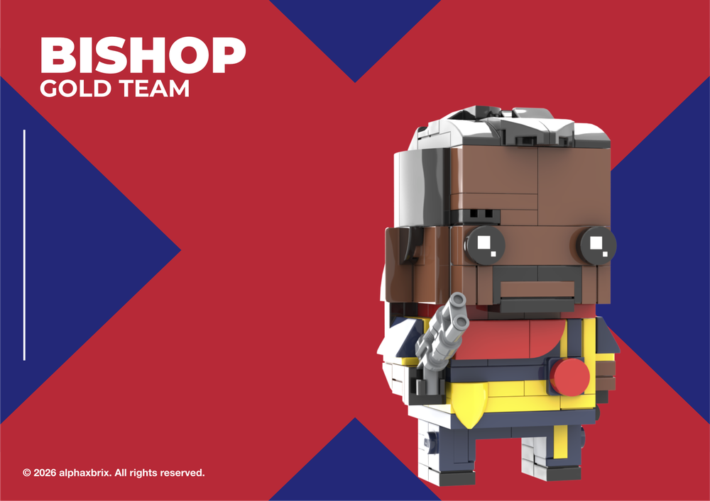 Lego Bishop (Lucas Bishop) – X‑Men Gold Team – (BrickHeadz‑Style)