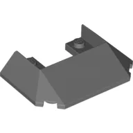 Brick Wedged, Sloped 45° 6 x 4 Double / 33°, 5 Bottom Tubes [Train Roof] / Dark Bluish Gray