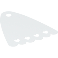 Lego Neckwear Cape, 4 Heart Shaped Holes / White