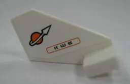 Tail Shuttle, Small with Modified Classic Space Logo and 'K W S' Pattern on Both Sides (Stickers) - Set 7695
