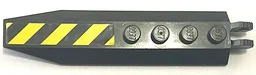 Hinge Plate 1 x 8 with Angled Side Extensions with Black and Yellow Danger Stripes Pattern (Sticker) - Set 8863