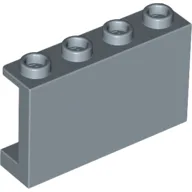 Panel 1 x 4 x 2 with Side Supports - Hollow Studs / Sand Blue