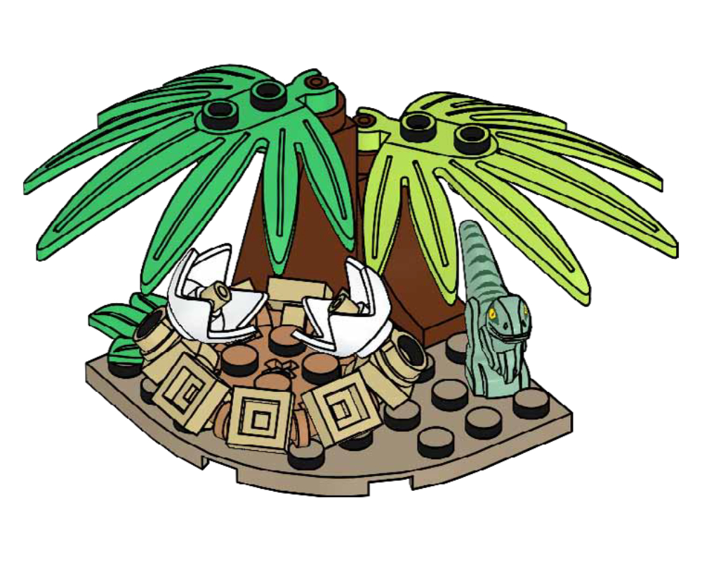 Lego Raptor and Nest