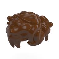 Lego Hair Tousled and Sticking Out on Both Sides / Reddish Brown