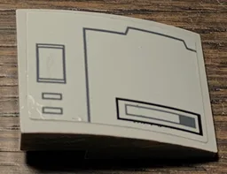 Slope, Curved 3 x 2 with SW TIE Striker Hull Plates Pattern Model Left Side (Sticker) - Set 75154