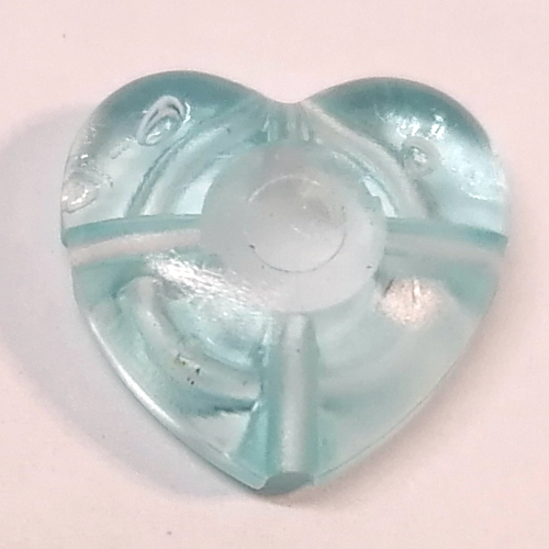 Lego Clikits Icon, Heart 2 x 2 Large with Hole / Trans-Very Lt Blue