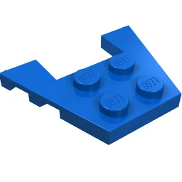 Wedge Plate 3 x 4 with Stud Notches / Blue