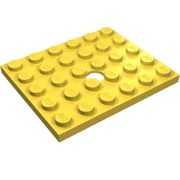Plate Special 5 x 6 with Hole / Yellow
