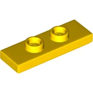 Plate Special 1 x 3 with 2 Studs with Groove and Inside Stud Holder (Jumper) / Yellow