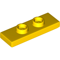 Lego Plate Special 1 x 3 with 2 Studs with Groove and Inside Stud Holder (Jumper) / Yellow