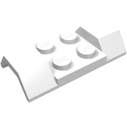 Wheel Arch, Mudguard 2 x 4 [Smooth] / White