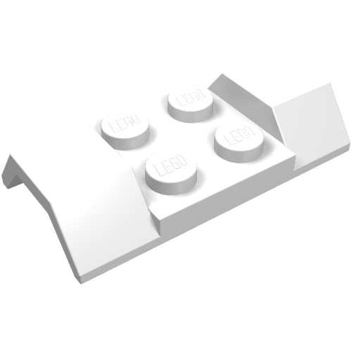 Lego Wheel Arch, Mudguard 2 x 4 [Smooth] / White
