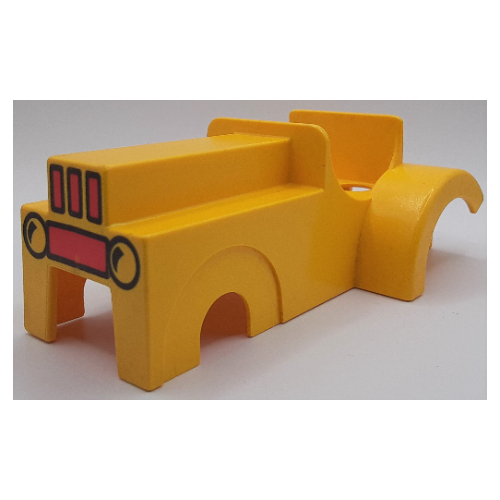 Lego Duplo Tractor Body with Grille Print / Yellow