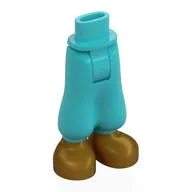 Minidoll Hips and Baggy Trousers with Pearl Gold Shoes Print / Medium Azure